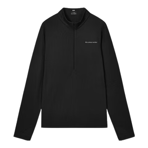 JD Original Outdoor Ultra-Light Fleece Pullover Jacket for Men, Inner Layer for Windbreaker, Black, XXL