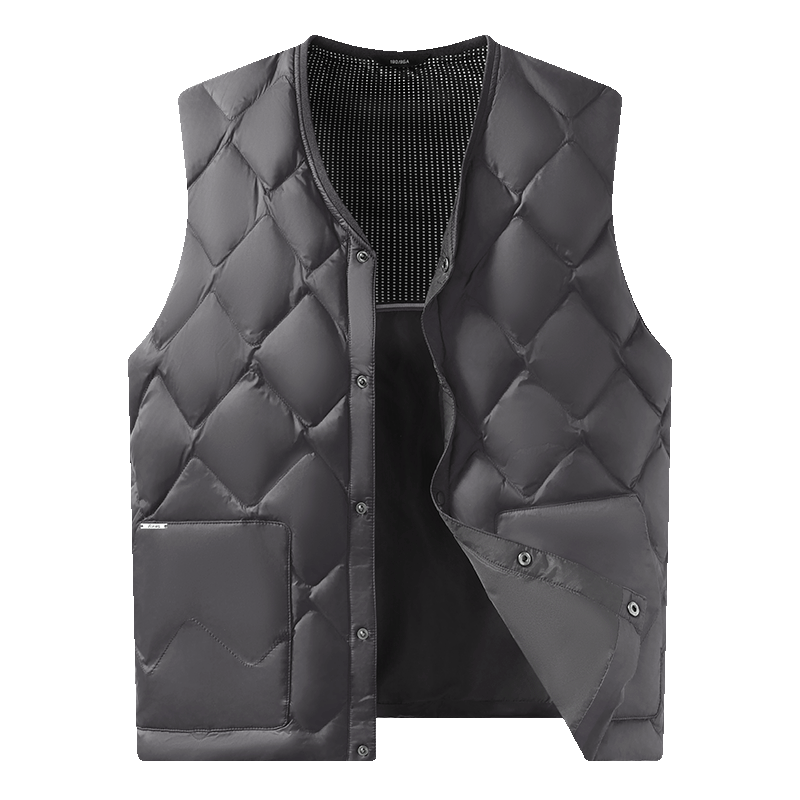 FIRS [90% Duck Down] Vest down Jacket for Men, Winter Warmth, Fluffy And Soft, V-Neck Inner Lining Outer Coat
