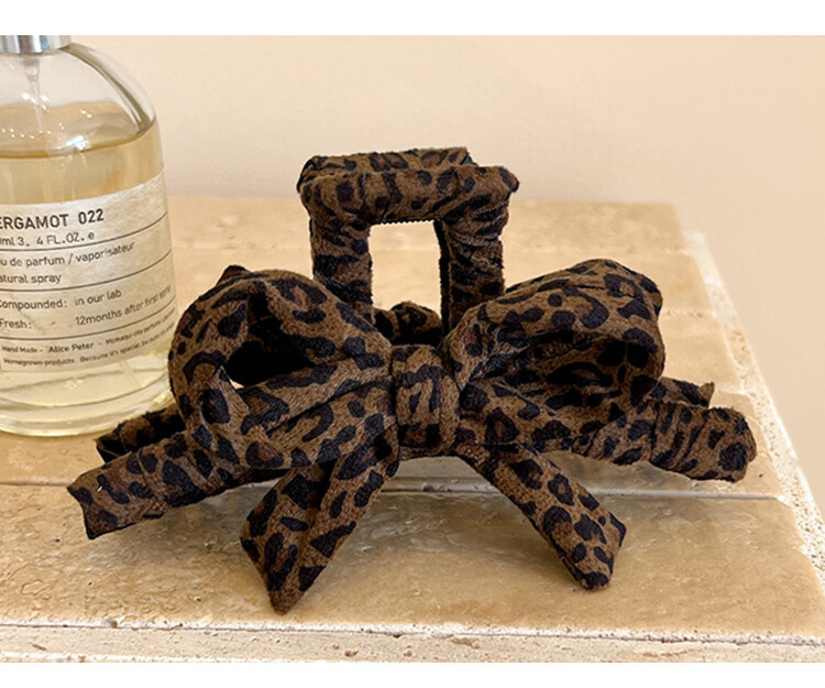 CHIMERA Leopard Print Bow Hair Claw Clip Ponytail Shark Clip Hairpin for Women Birthday Gift 9