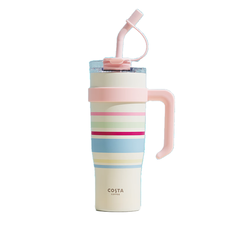 COSTA Giant Insulated Cup for Men And Women, Large Capacity Water Bottle with Stainless Steel Straw, Student Ice Cup, Dragon Boat Festival Gift