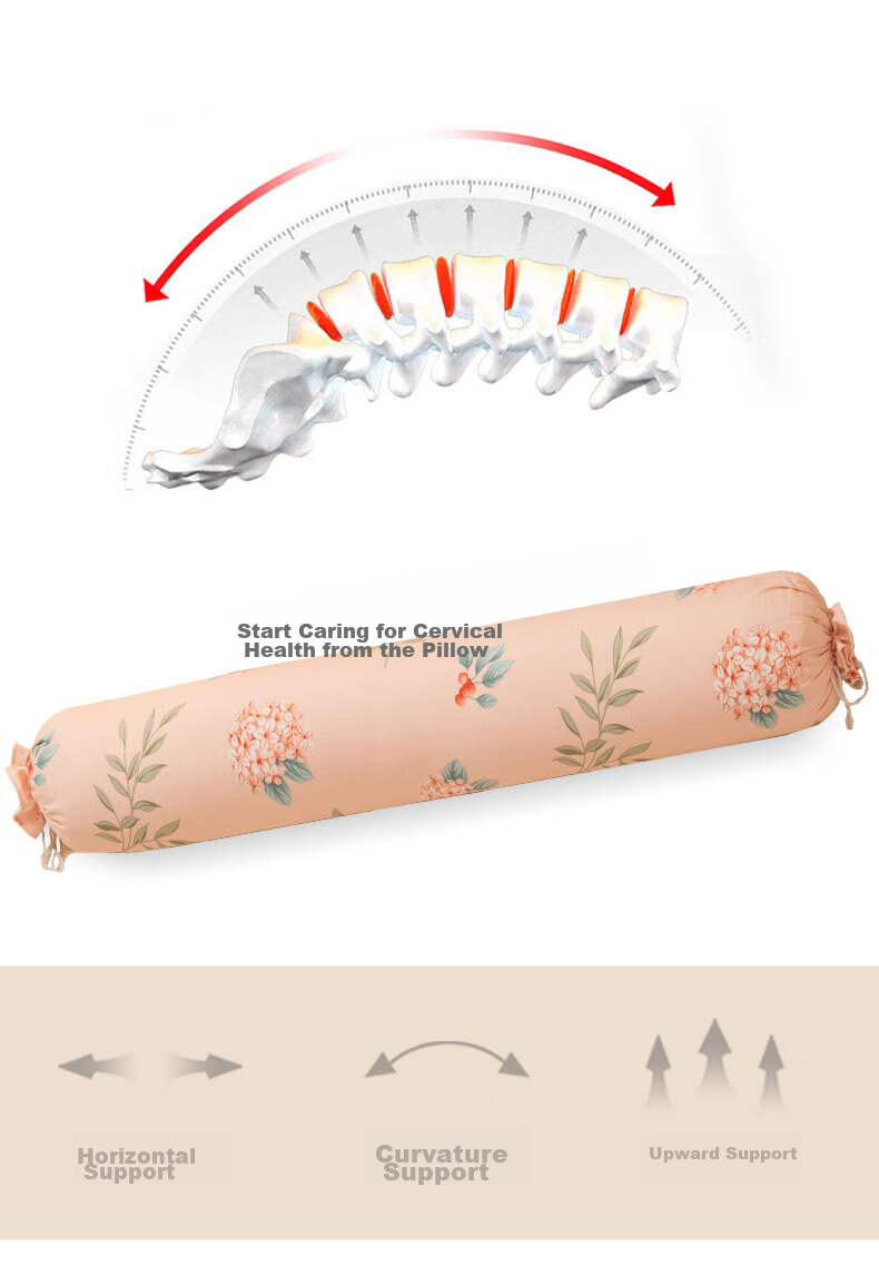 Grace Pillow, Long Body Pillow for Women's Sleep, Large Removable And Washable Pillow, Pregnancy Bed Leg Hug Cylindrical Pillow, 1.1m, Floral Patter 8