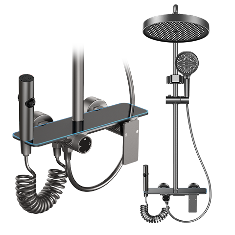 BOONEN Shower Set Integrated Thermostatic Pressure-Boosting Bathroom Handheld Shower Head Kit