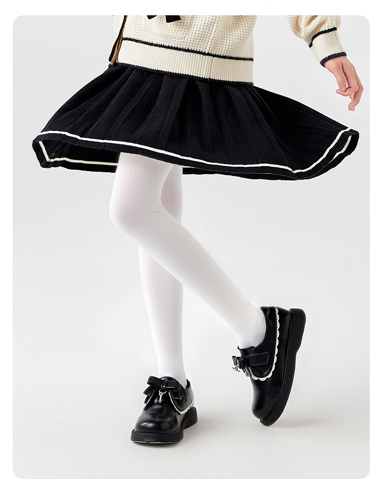 Balabala [balaOne] Children's Tights Leggings Girls Dance Socks Velvet 2-Pack 10