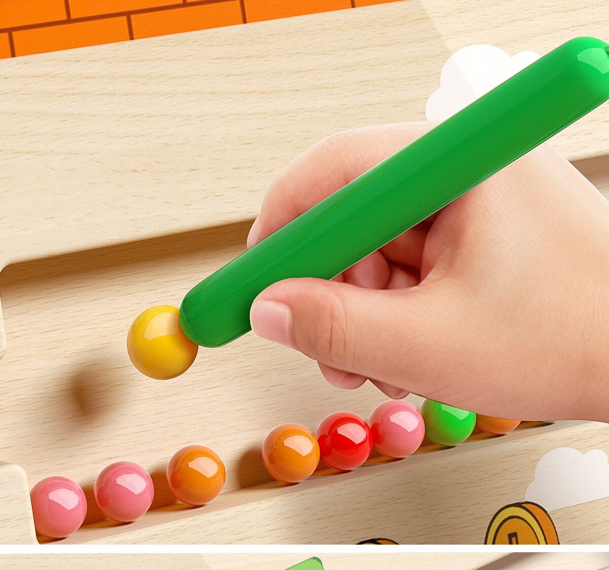 COOKSS Children's Educational Magnetic Bead Maze Penmanship Focus Training Toy for Ages 3-6 Boys and Girls New Year Gift 5