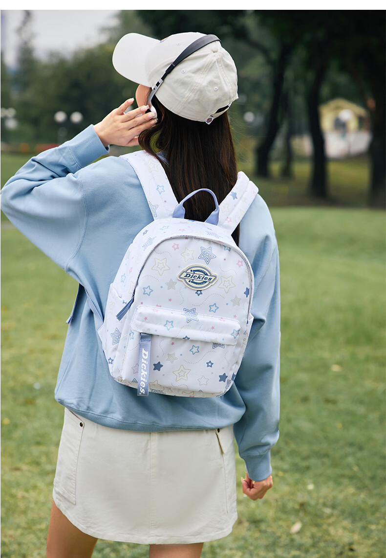 Dickies Women's Backpack Mini School Bag Pink Bowknot for High School and College Students Commuting and Classes 12