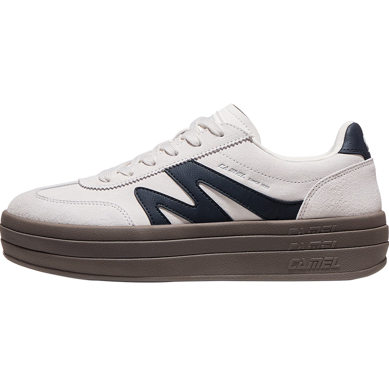 CAMEL Shanhai 2nd Generation Classic Casual Men's Sports Training Sneakers K16B09L7002 Ivory White/Black Size 40
