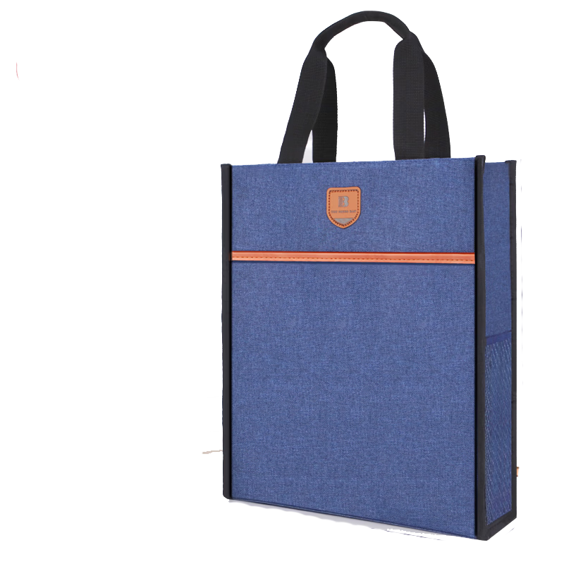 Youbili Student Tutoring Bag, Multifunctional Handbag, Briefcase, Large Capacity Office Document Bag, Elementary School Middle School High School Handheld Tutoring Bag, Vertical Style, 21008A Blue