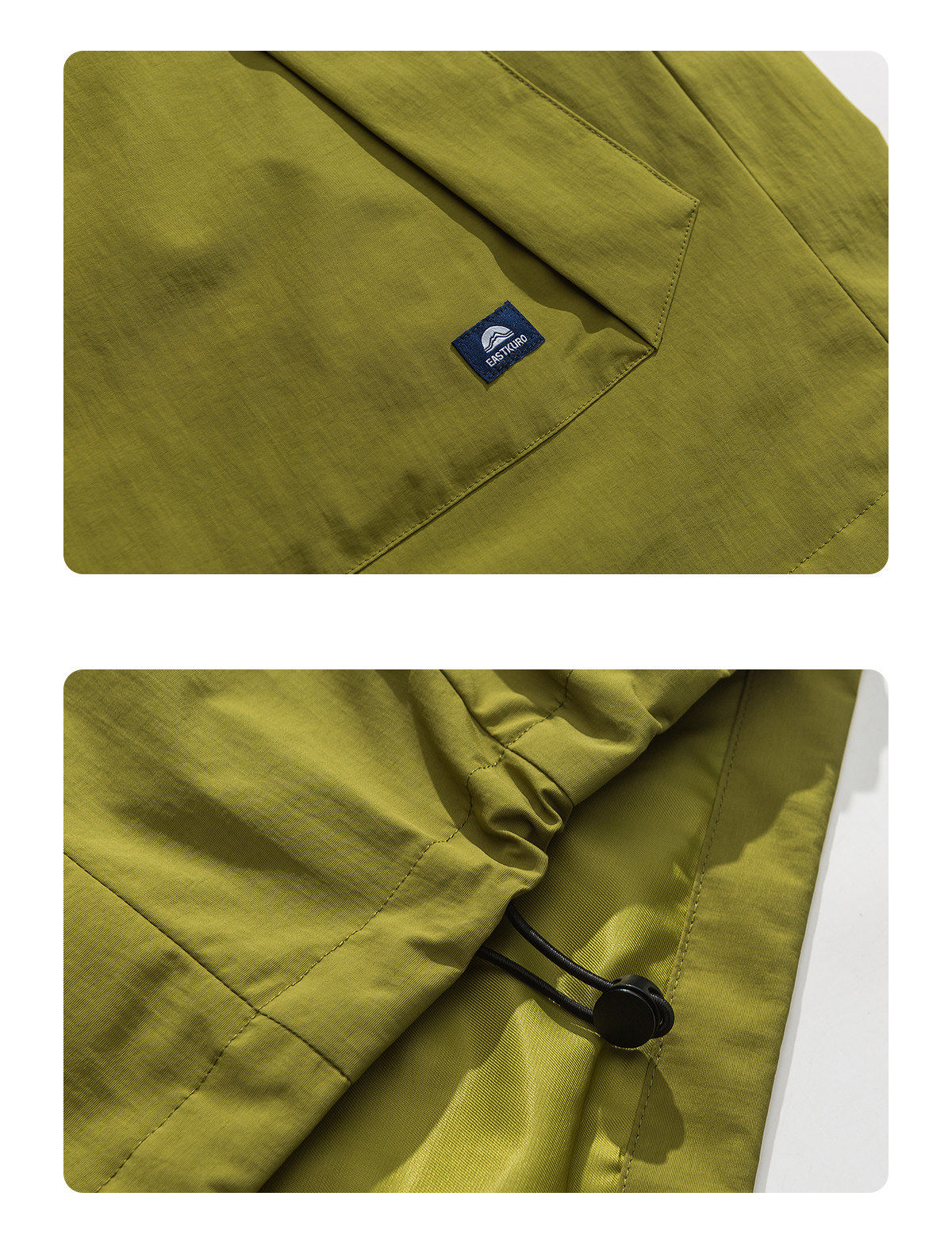 Mark Fairwhale Japanese Style Hooded Outdoor Workwear Zip-Up Large Pocket Windbreaker Jacket Unisex Loose Short Coat for Men and Women 19