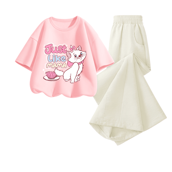 Disney Girls' Casual Set 2026 Summer New Popular Kids Clothing Cute Versatile Outfit