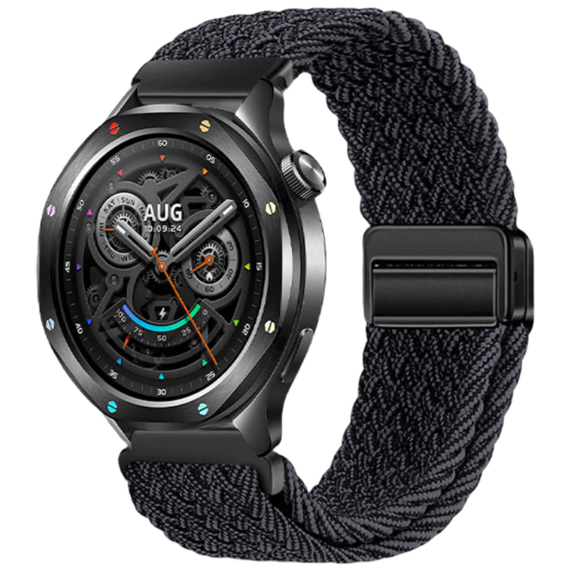 Watchbond Nylon Woven Watch Strap Compatible with Xiaomi Watch S5/S5 Watch5 Band, S4/S4 Sports/S3/S2/S1 Pro, Colorful Fashionable Breathable GTR4 Wristband for Men And Wome