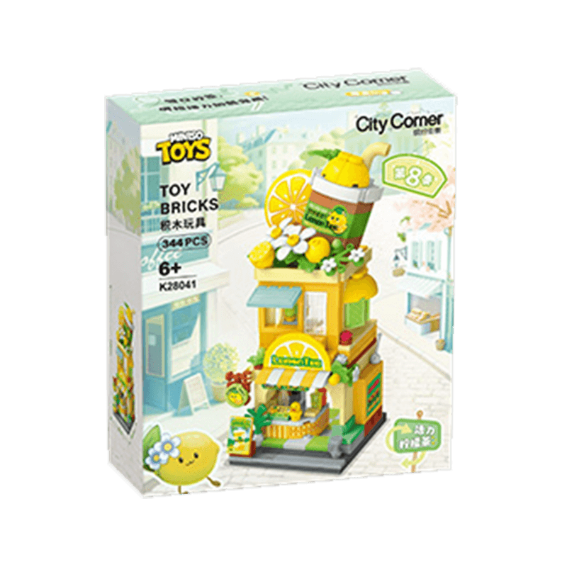 MINISO Street View Series Season 8 Building Block Model Toy Ornament Birthday Gift for Men and Women - Energetic Lemon Tea K28041