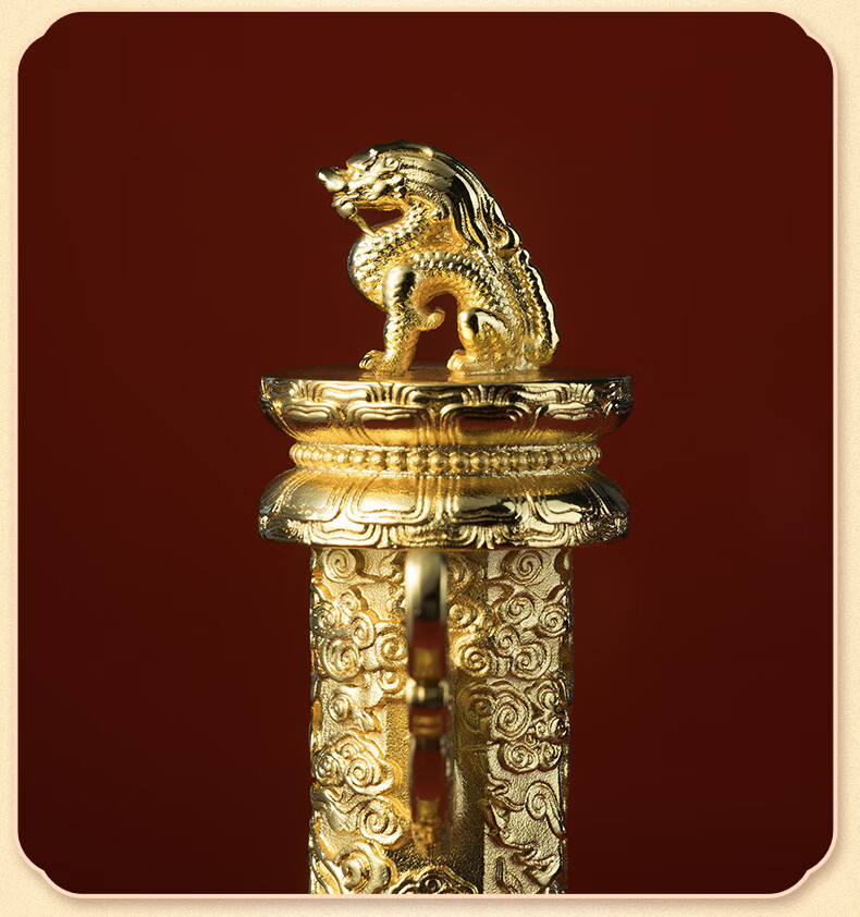 Master Tong "Huabiao Pillar" Living Room Desktop Dragon Totem Copper Ornament Home Craft Decoration Gift 13
