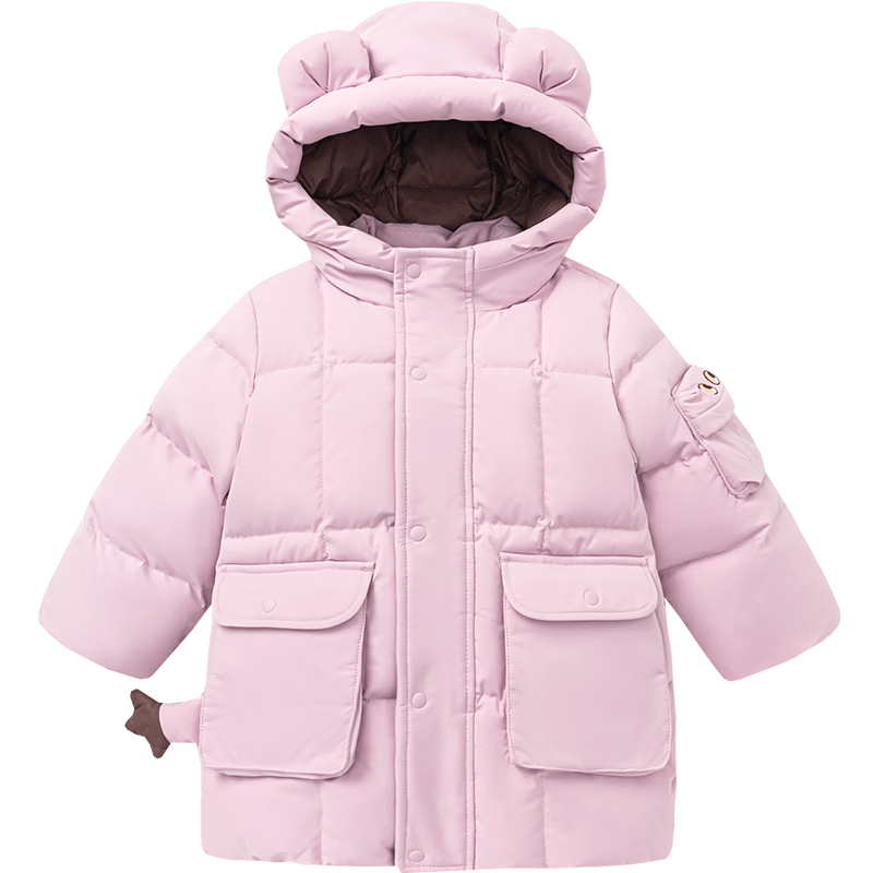 Minibala [True Fleece] Unisex Kids Long Down Jacket Three-Proof Style Coat 2025 Winter