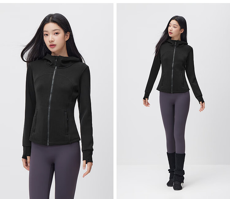 Semir Women's Spring Hooded Slim Fit Shoulder Split Slimming Ins Sports Style Jacket 102125108003 3