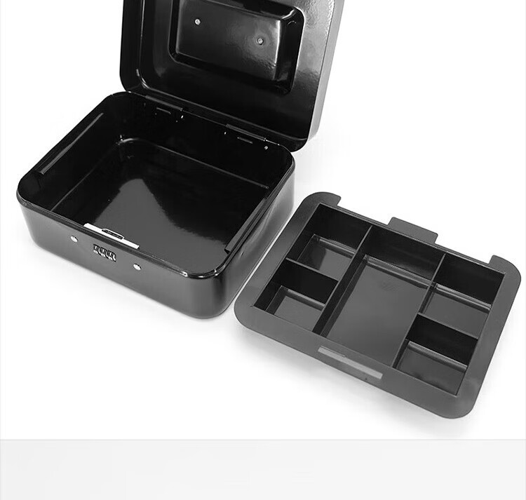 Bingyu BJ211 Portable Lockable Cash Box Safe Toolbox Savings Box 150-Password Black 15*12*8cm 11