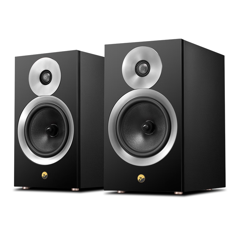 HiVi Bach Passive HiFi Bookshelf Speaker Living Room Study Desktop High Fidelity 2.0 Channel Audio TV Computer Speaker Requires Amplifier Black