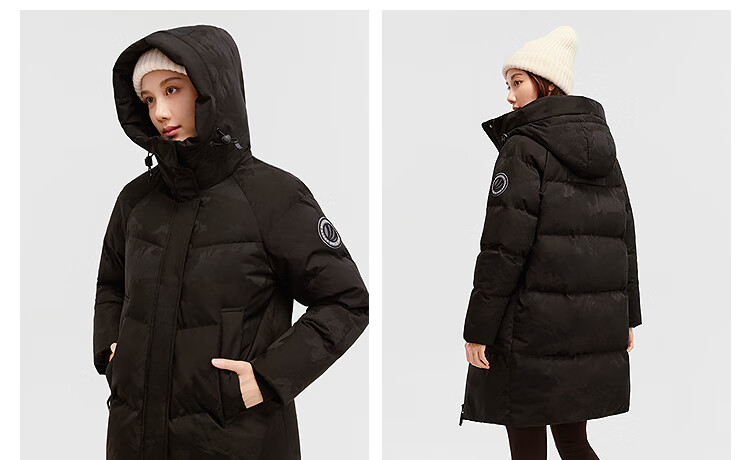 BOSIDENG 25 Years Extreme Cold Goose Down Women's Winter Thickened Hooded Mid-Length Warm Mall Same Style Down Jacket 4