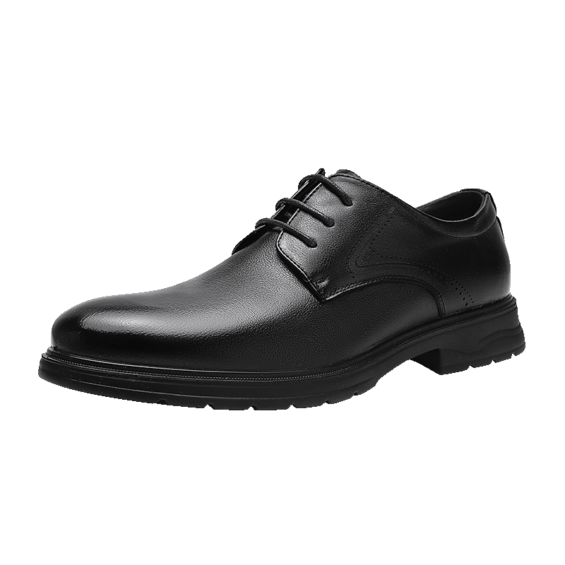 Huili Official Leather Shoes for Men, 2026 Spring And Summer New Formal Shoes, Business Genuine Leather Shoes, Black (3044), Size 43