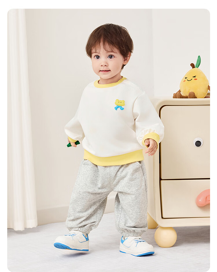 Balabala Kids Two-Piece Set Toddler Baby Boys Girls 2026 New Spring Outfit Top and Pants Cute Comfortable 12