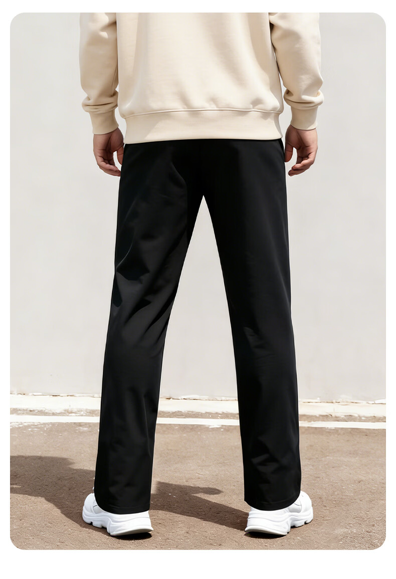 LI-NING Men's Fleece-Lined Jogger Pants Autumn Winter Warmth Windproof Comfortable Casual Loose Fit Trousers S 15