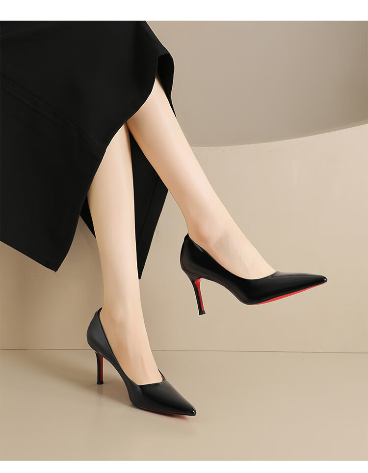ZHR ZEZ High Heels Women 2026 New Red Sole Sexy Pointed Toe Stiletto Pumps Lightweight Girlfriend Gift Shoes for Qixi Festival 18