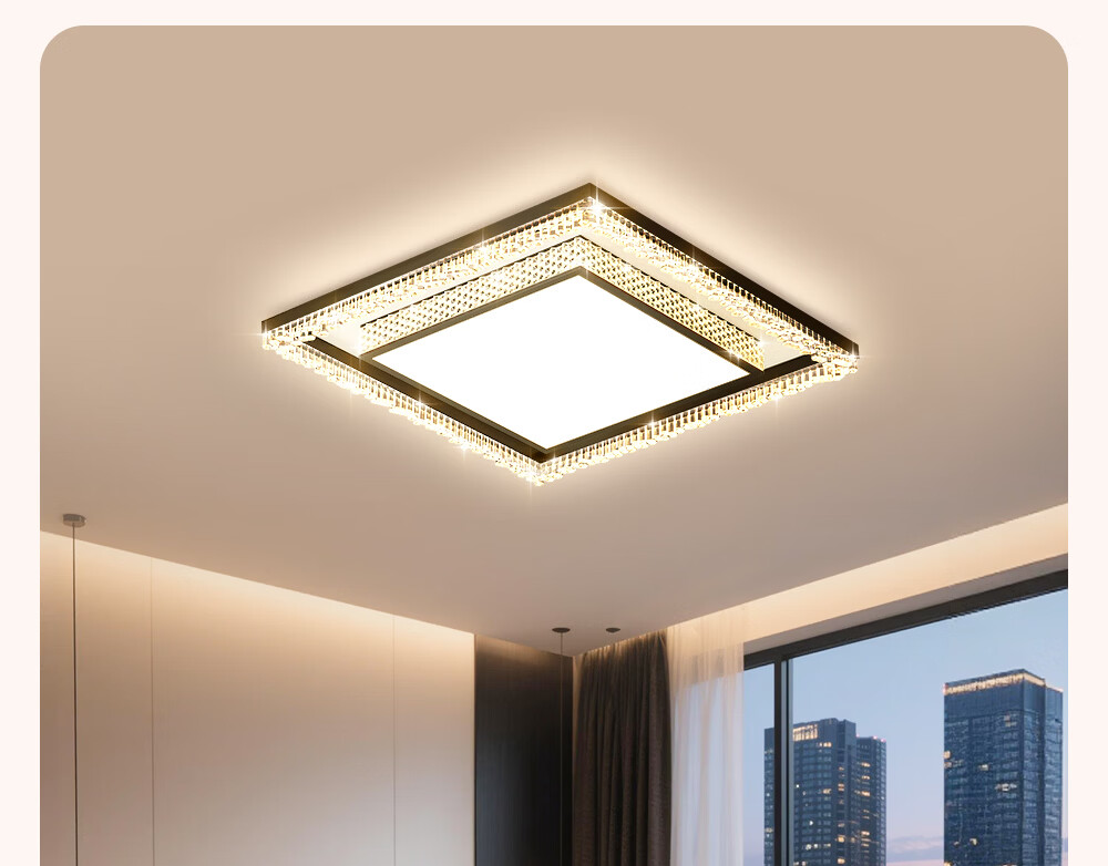 Kuka LED Ceiling Light Italian Style Smart Eye Protection Prey Living Room Bedroom Lighting Set for Three Bedrooms and Two Living Rooms [Installation Included] 43
