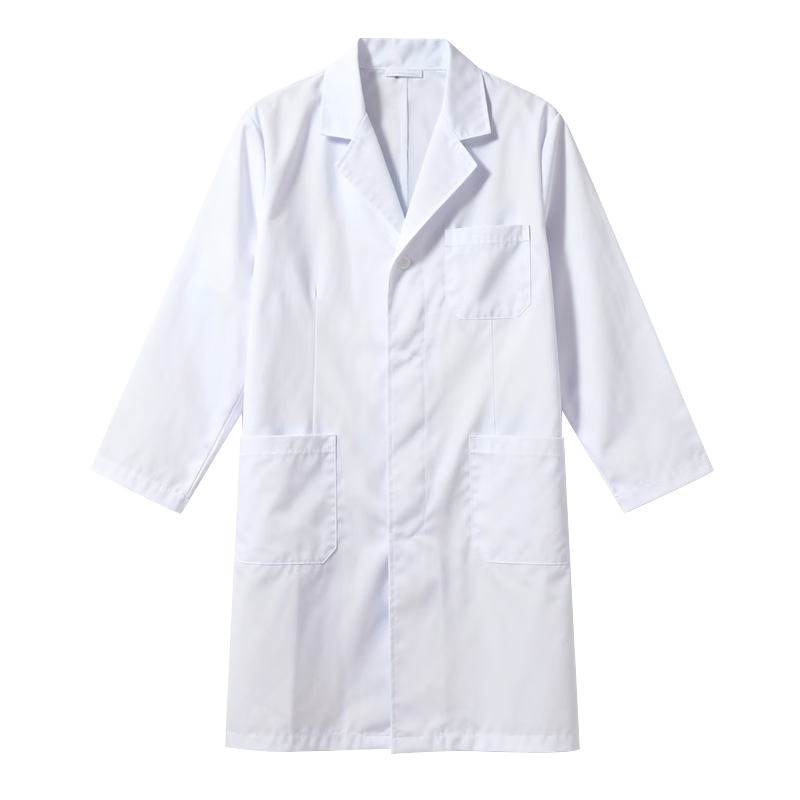 Haosikepu White Lab Coat Laboratory Factory Workwear Workshop Uniform HSKP-BDG Long Sleeve Button Style 3XL/185