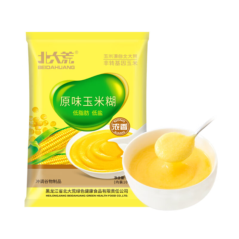 北大荒玉米糊原味375g（10小袋）玉米汁粉面粥羹粗粮营养早餐冲饮免煮