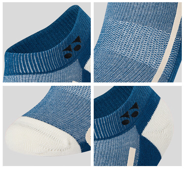 YONEX Badminton Socks Running Fitness Sweat-Absorbing Breathable Professional Sports Socks Men 145045BCR White Navy Blue 17