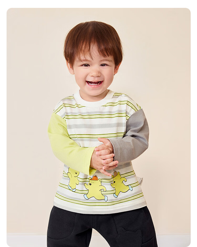 BALABALA 【balaOne】 Kids Long Sleeve T-Shirt Boys and Girls 2026 Spring Autumn Cotton Cute 13