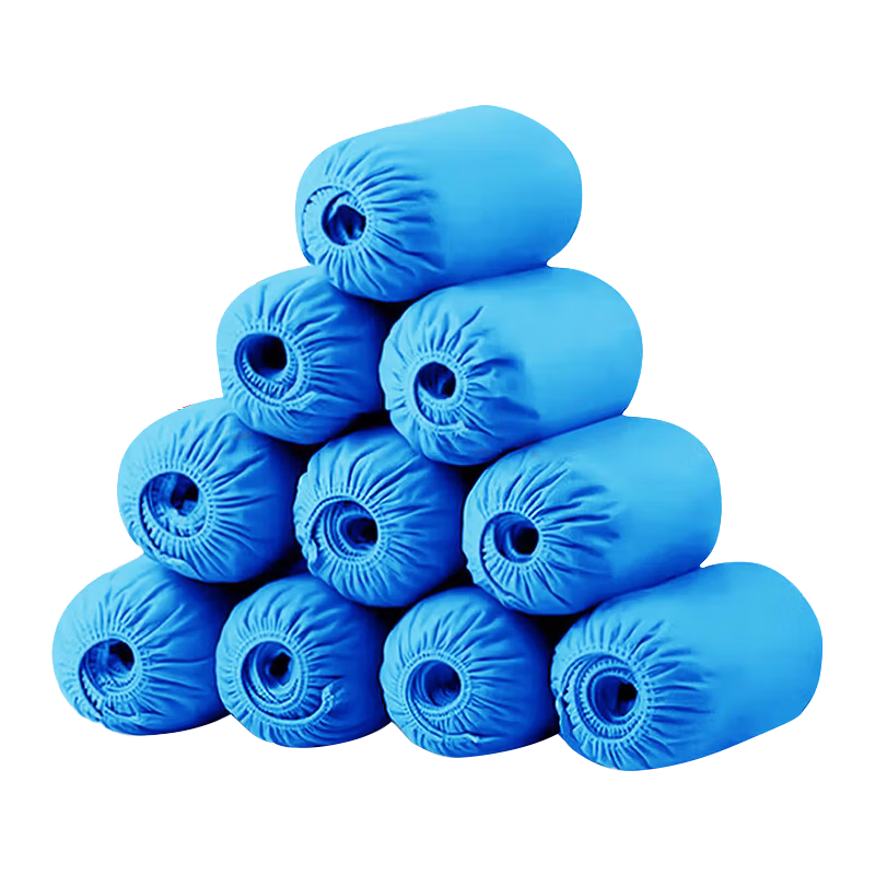 SOAO Disposable Shoe Covers 100pcs Large Thickened Plastic Dustproof Breathable Indoor Foot Covers Wear-Resistant Non-Slip