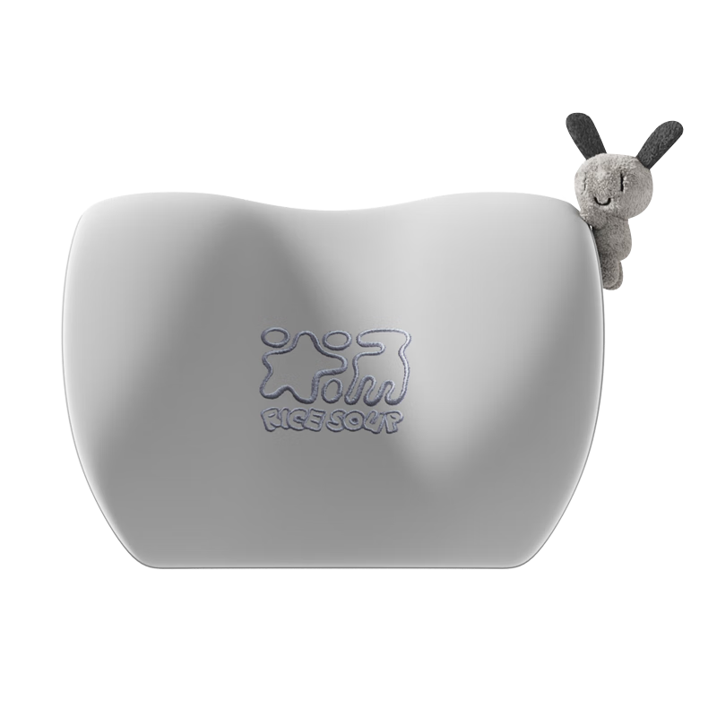 Rice Soup Car Headrest Neck Pillow 5A Antibacterial Car Seat Office Lumbar Support Cushion Driving Waist Protector for Long Sitting