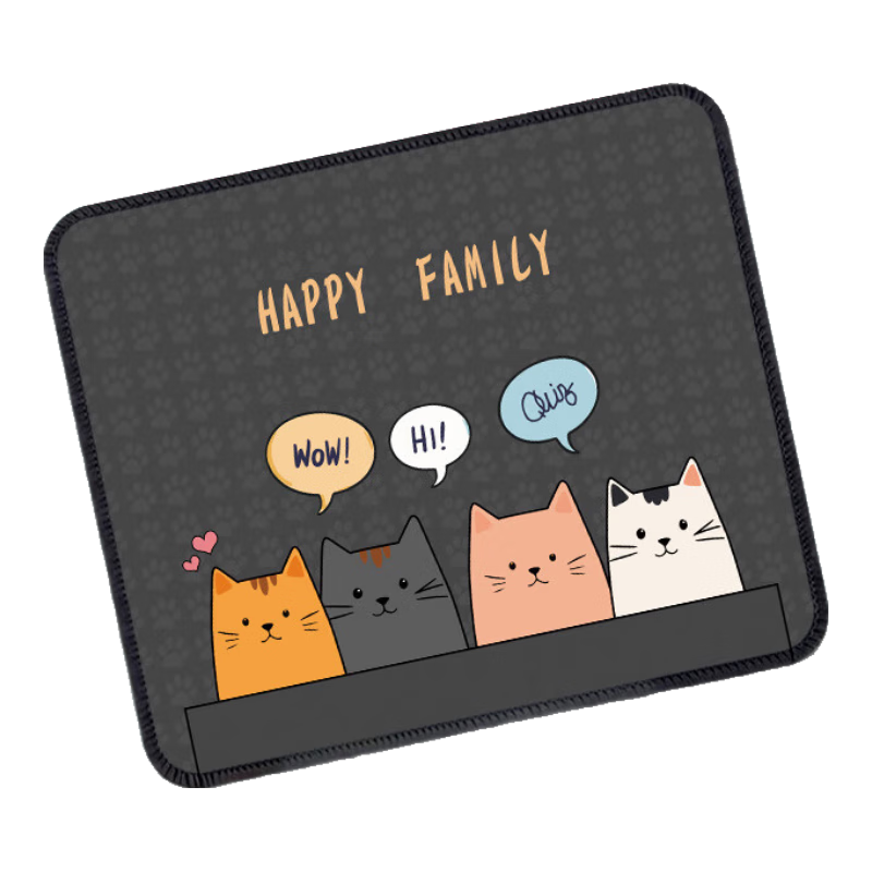 JPLAYER Large Thick Mouse Pad for Students And Office, Creative Simple Text Design, Precision Edge Locking, 300*250*3