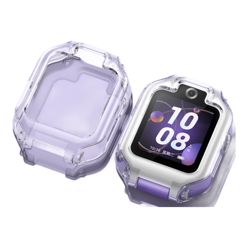 Iboann Protective Case for Huawei Children's Watch 5X Pro, Phone Watch Strap, 5X Watch Cover, Tempered Glass Film, Transparent Soft Case, Shockproof