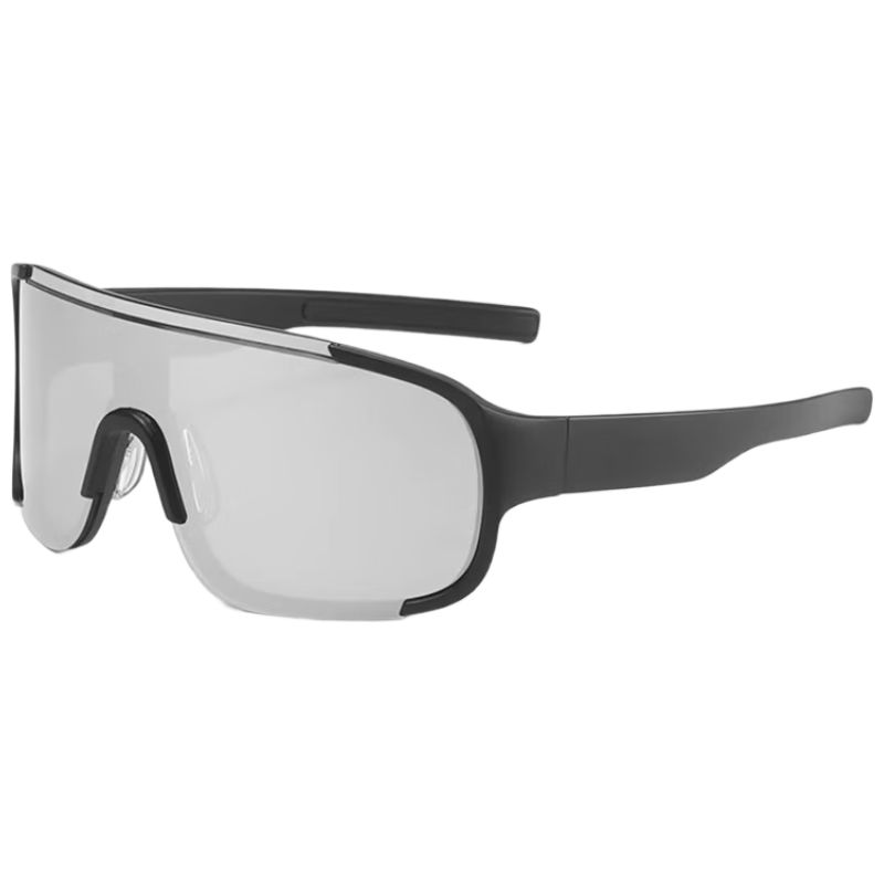 Murata Inao Cycling Glasses Mountaineering Sunglasses Outdoor Windproof Ski Goggles Black Frame White Silver