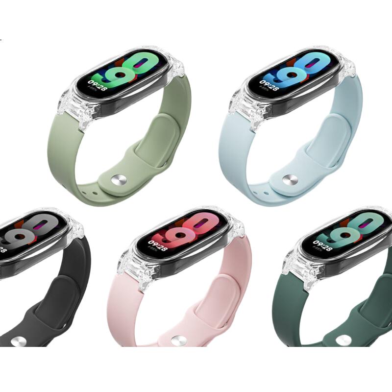 Ремешок Iboann для Xiaomi Mi Band 7 NFC, сменный, силиконовый, синий