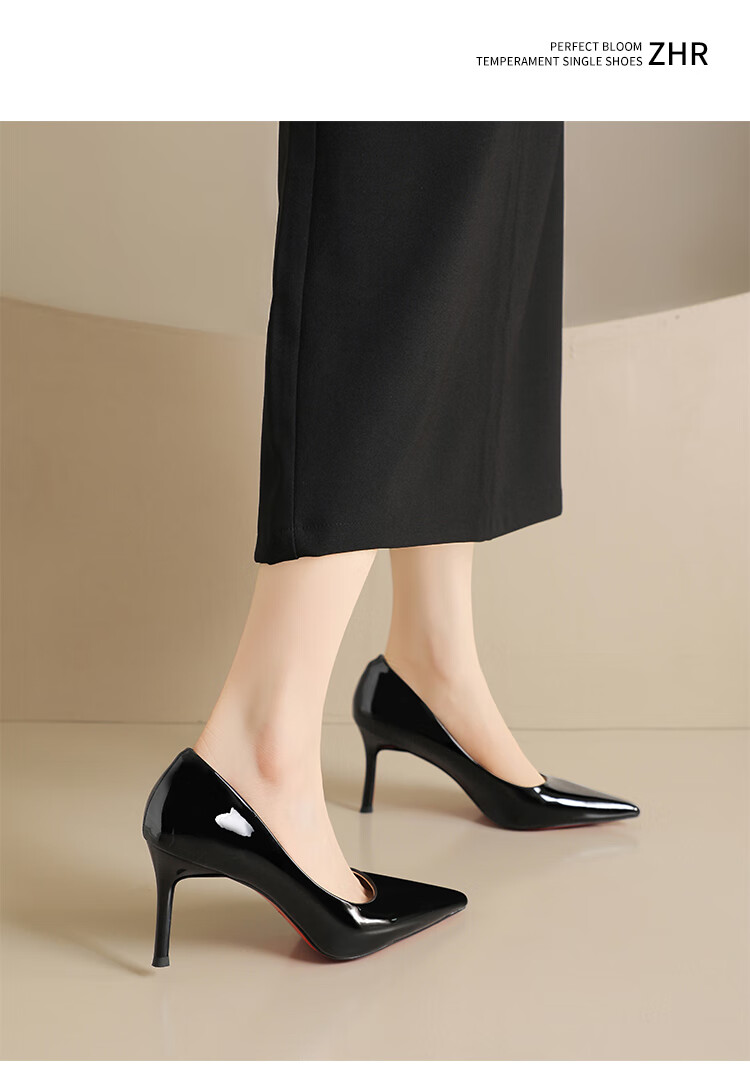 ZHR ZEZ High Heels Women 2026 New Red Sole Sexy Pointed Toe Stiletto Pumps Lightweight Girlfriend Gift Shoes for Qixi Festival 17