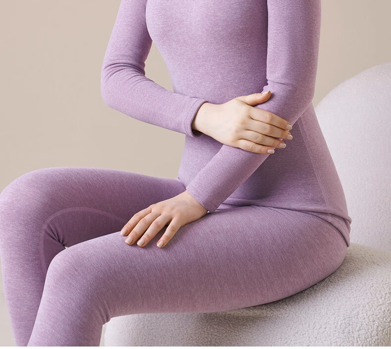 Urban Beauty Women's Thermal Underwear Set Autumn Top and Bottom Winter Cashmere Silk Half Turtleneck Windproof Heated Fleece Lined Warm Set 24
