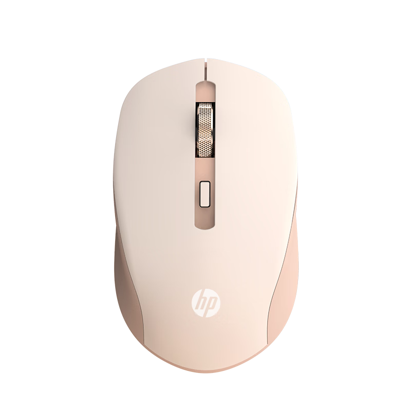 HP S1000C Upgraded Wireless 2.4G Silent Office Mouse Type-C Charging USB Wireless Plug and Play Mouse Milk Tea Color