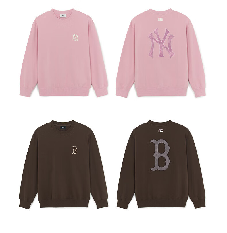 MLB Unisex Back Logo Large Print Crewneck Pullover Sweatshirt 25 Autumn New 3AMTM0654-50BKS-S 10