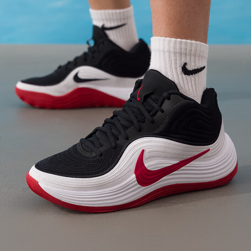NIKE Men's Basketball Shoes PRECISION 8 MID IH1105-003 Black White Red Size 42.5