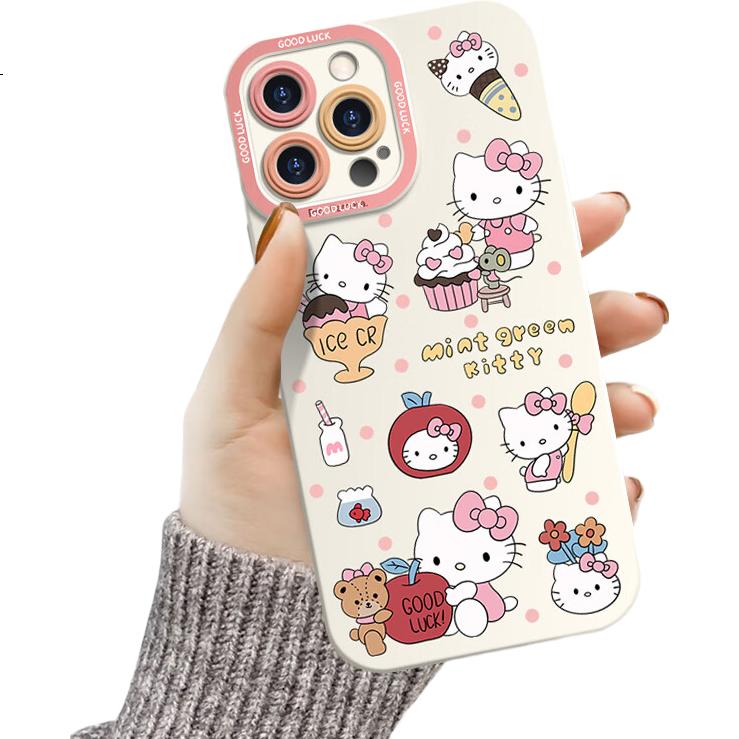 Чехол для iPhone 14 Pro Max Yingkaida, противоударный, с защитой от падений, с дизайном KT Cat Little Girl, ангельские глазки