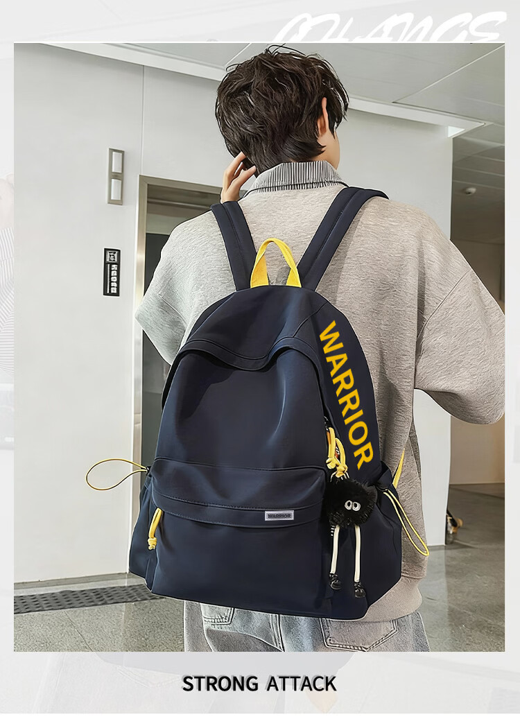 Warrior Backpack Middle School Boys High-Value Double Shoulder Bag High School College Student Large Capacity Campus Trendy Travel Bag for Girls 1