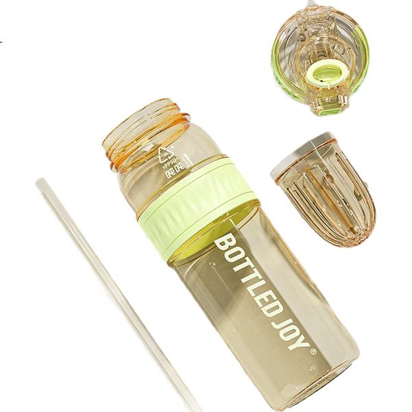Бутылка для воды Dundun BOTTLED JOY, 600 мл, с трубочкой, PPSU, термостойкая, для студентов, портативная, для автомобиля, розовая
