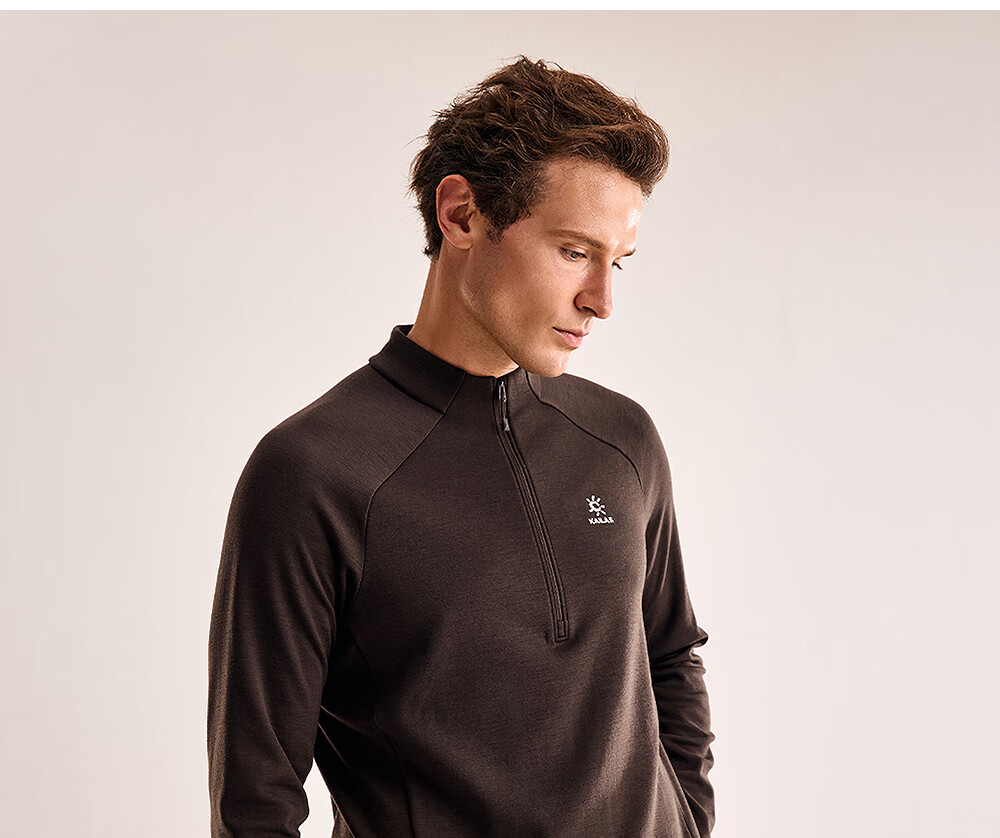 KAILAS XM4 Merino Wool Fleece Half-Zip Thermal Base Layer Anti-Static Stand Collar Sweatshirt Autumn Winter 6