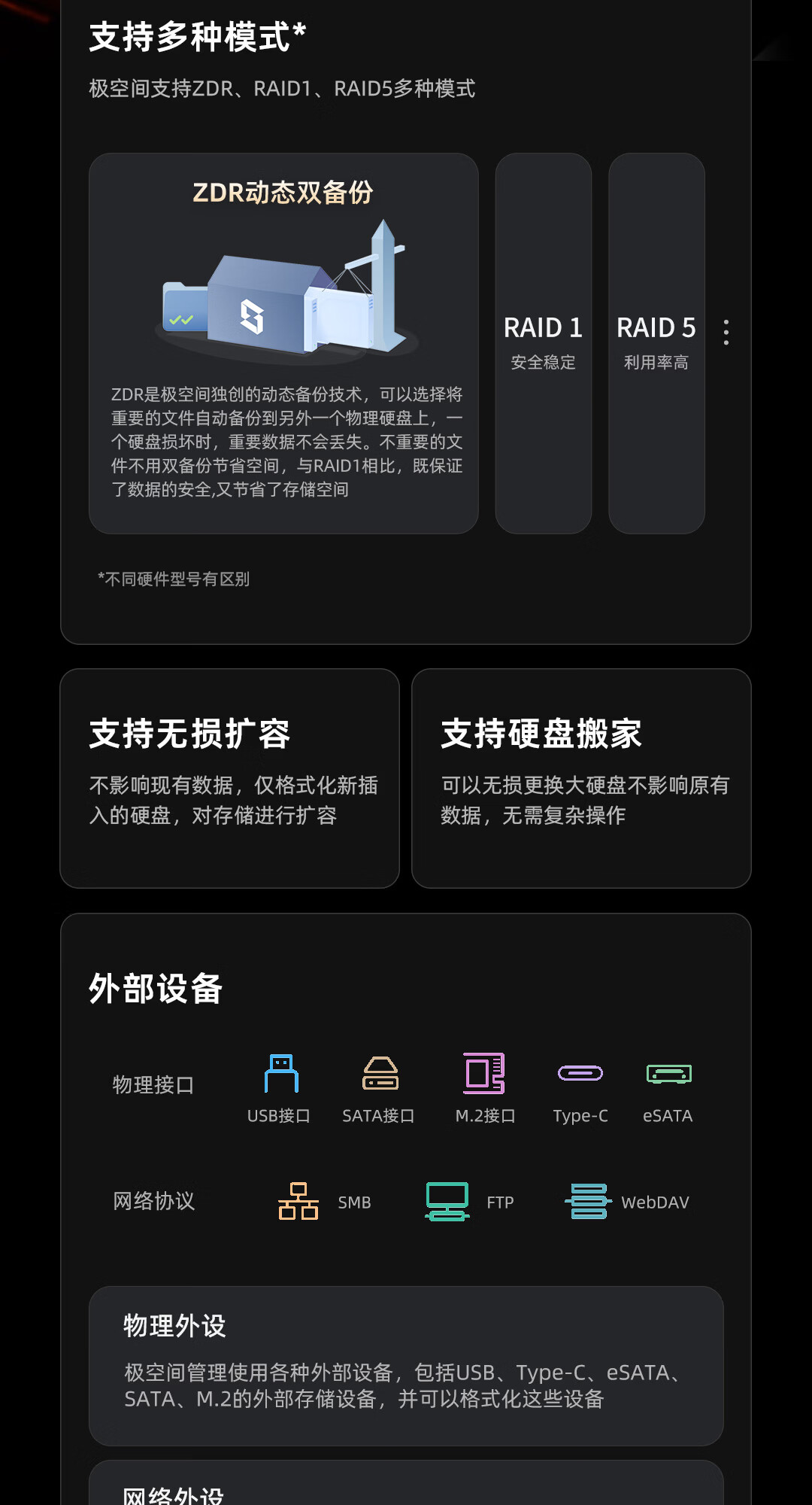 Zidoo Private Cloud Z4Pro+ 8G Version 8TB Four-Bay NAS Network Storage Smart AI Personal Cloud Hard Drive Home Server Mobile PC Tablet Expansion 4