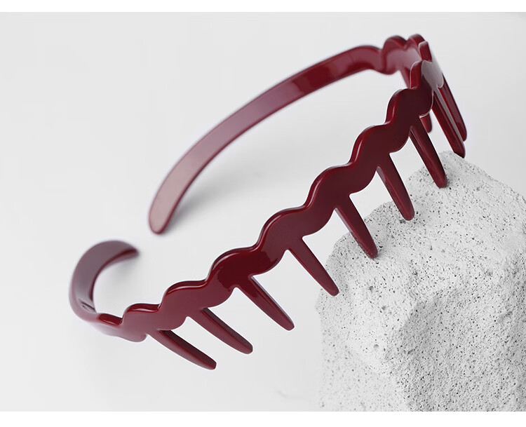 CHIMERA High Crown Red Acetate Headband Hair Clip Bridal Gift for Qixi Festival 6