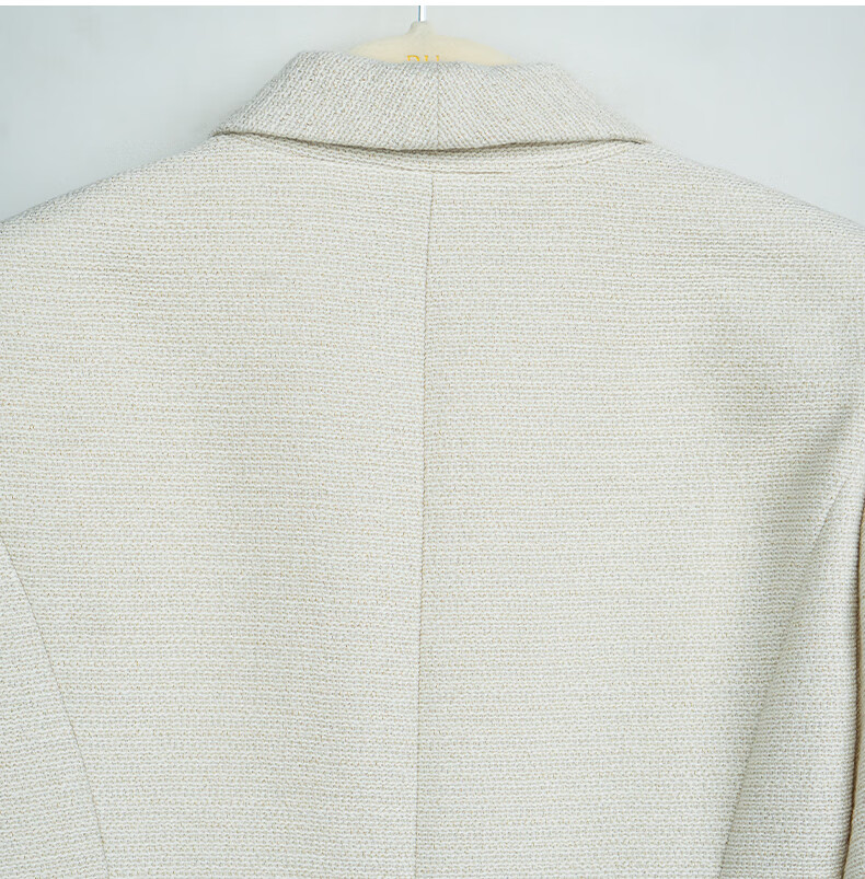 ROEYSHOUSE French Style Light Mature Tweed Short Jacket Women Spring Waist Slim Top 09445 Off-White S 25