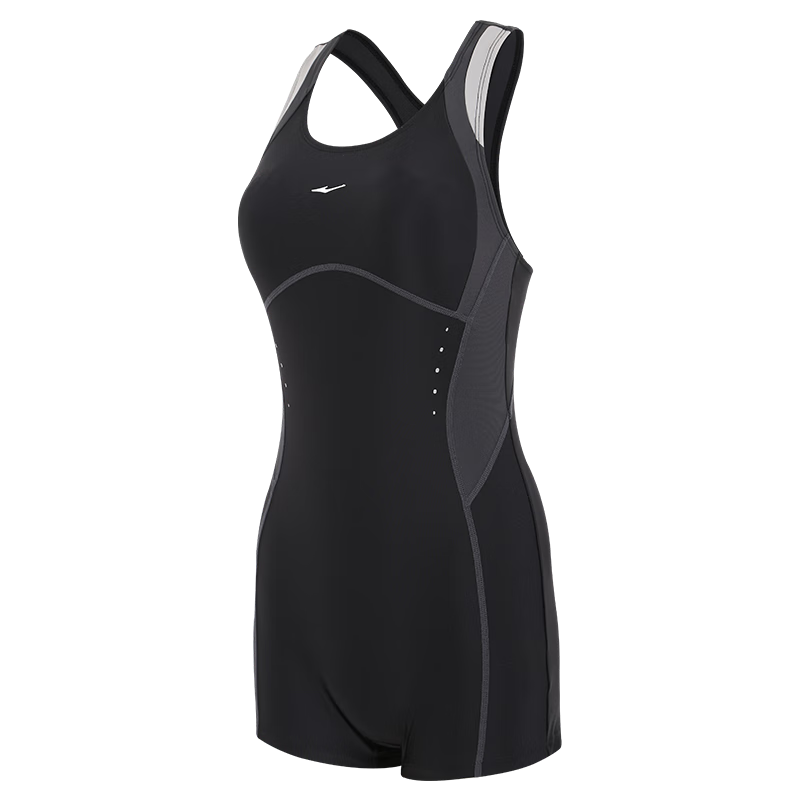 ERKE Women's New One-Piece Square-Leg Conservative Slimming Swimwear Professional Racing Swimsuit for Swimming Pool