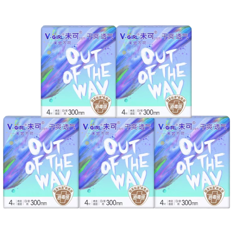 Meco Sterilization Grade Sanitary Pads Day and Night Use 300mm 4pcs*5 Packs Combo Dry and Breathable [New Upgrade]